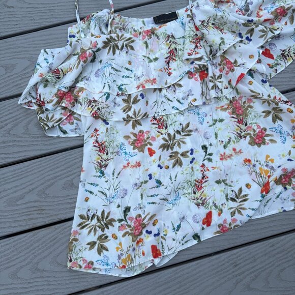 Buffalo David Bitton Womens Shirt Small Floral Cold Shoulder Straps NWT - Picture 5 of 5